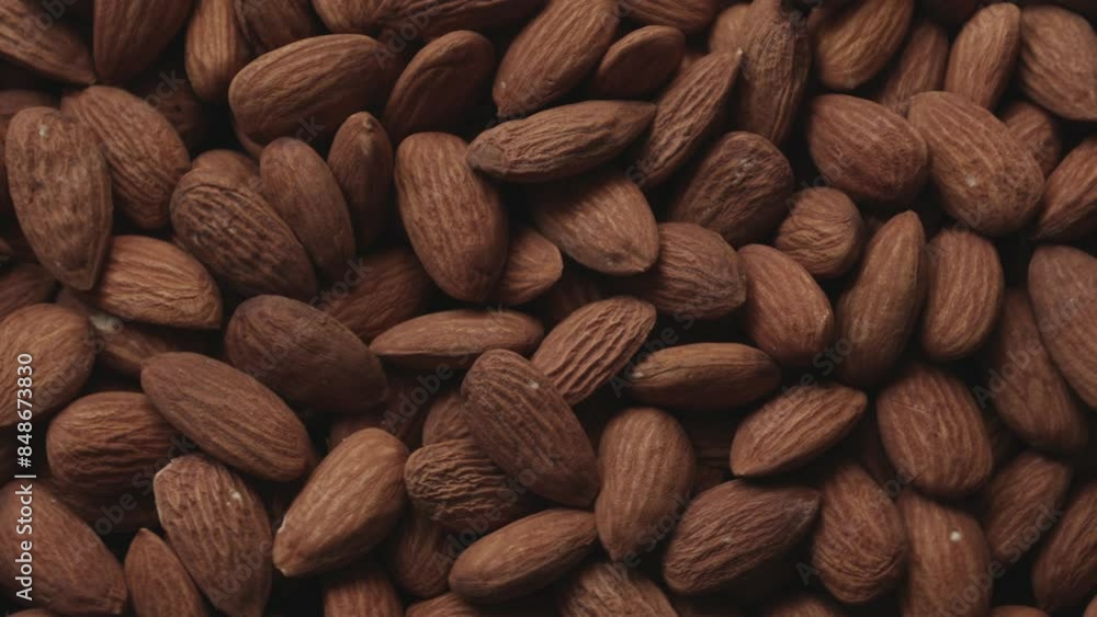 Top view of almond nut seeds background Top view of almond nut seeds background