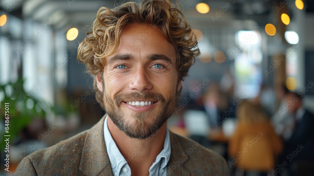 portrait of handsome men smile face, male smiley face at blurred background portrait of handsome men smile face, male smiley face at blurred background