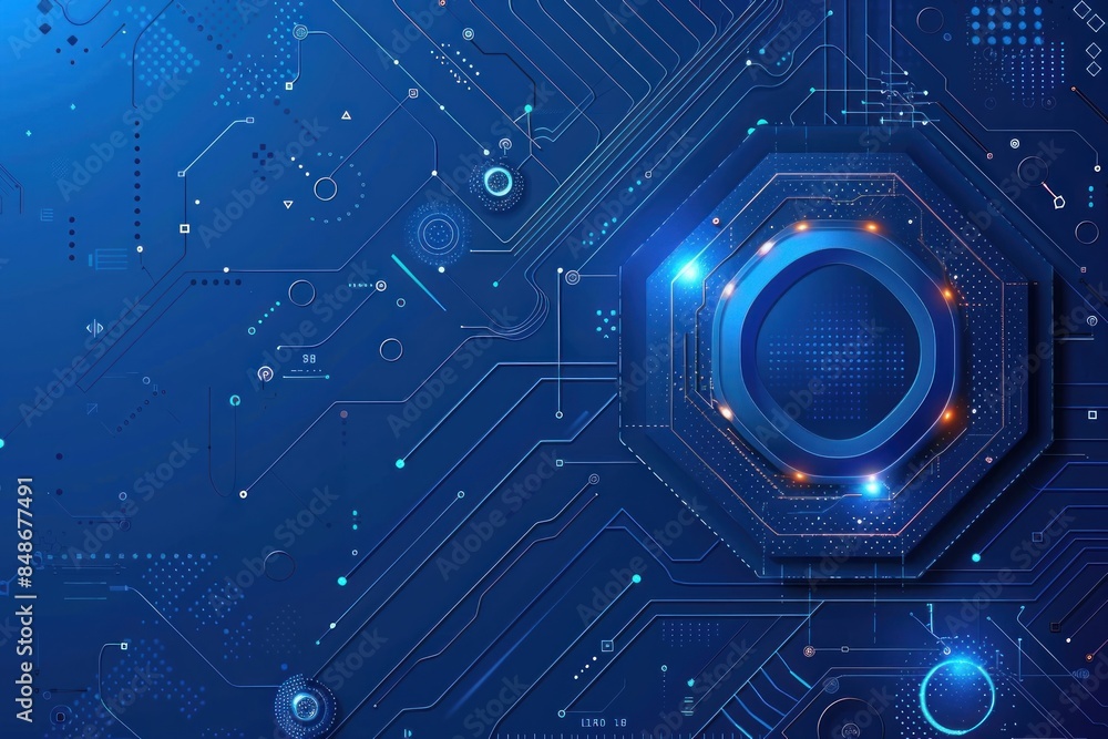 Obraz premium Abstract Digital Circuitry Background