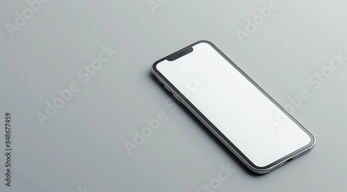 Smartphone Mockup on Grey Background