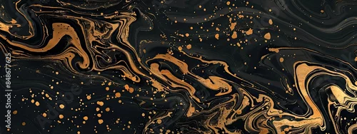 Panel kuchenny z motywem black and gold background with marbled texture