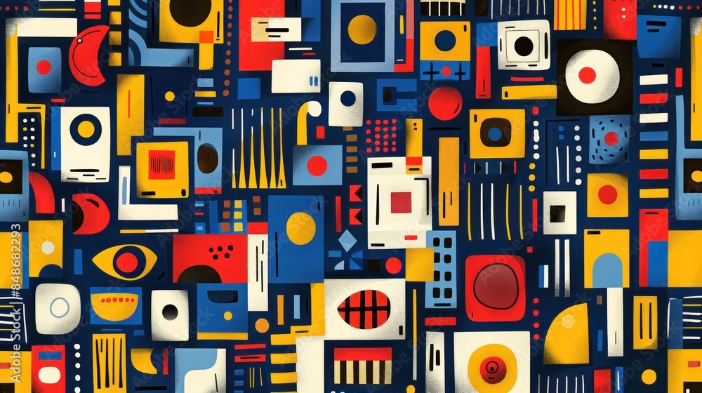 Abstract Geometric Pattern with Vibrant Colors Abstract Geometric Pattern with Vibrant Colors