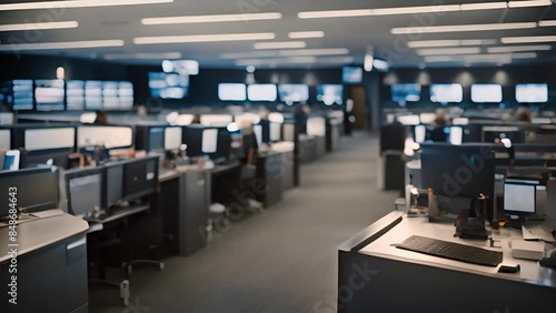 Wallpaper Mural Modern Security Operations Center With Workers Generative AI Torontodigital.ca