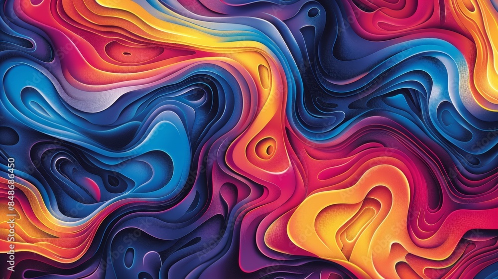 Vibrant abstract shapes forming an intricate maze, fluid lines and dynamic liquid flow, minimalist design, seamless pattern integration Vibrant abstract shapes forming an intricate maze, fluid lines and dynamic liquid flow, minimalist design, seamless pattern integration