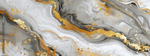 Panel kuchenny z motywem gray and gold background with marbled texture