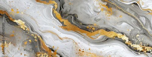 Panel kuchenny z motywem gray and gold background with marbled texture