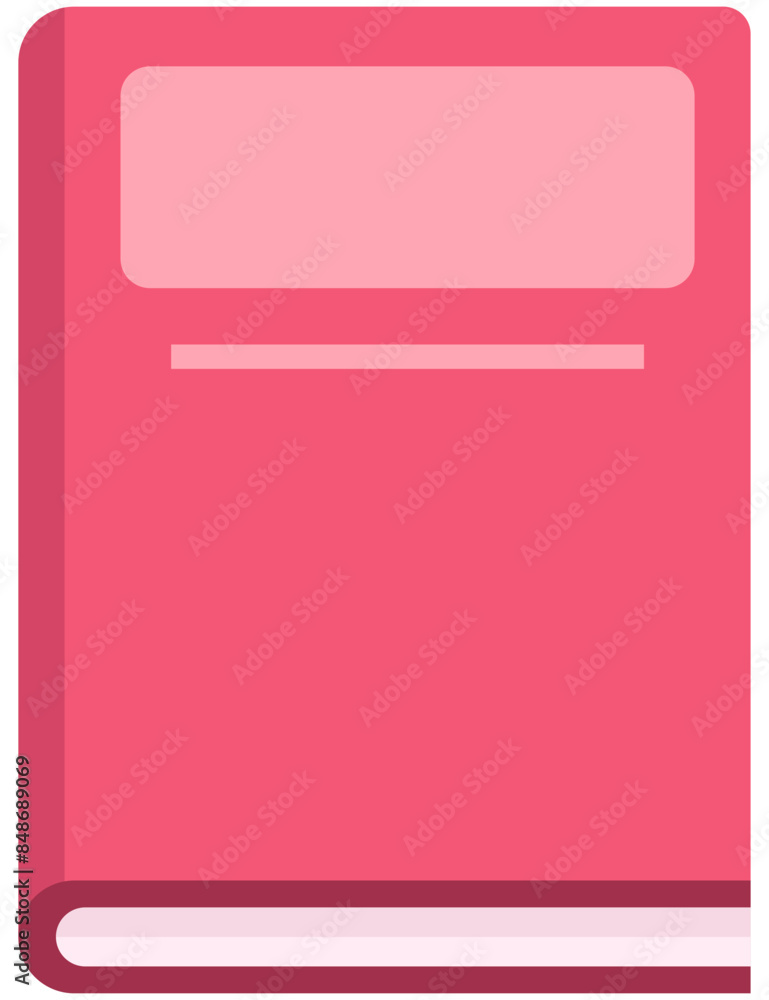 Flat illustration pink closed book vector illustration. Flat illustration pink closed book vector illustration.