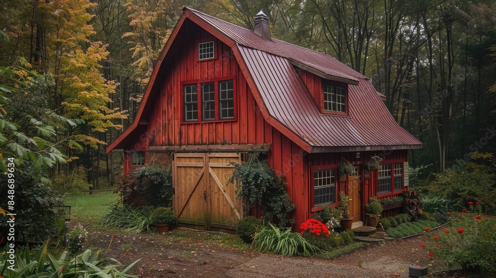 Barn standing in grassy field Barn standing in grassy field