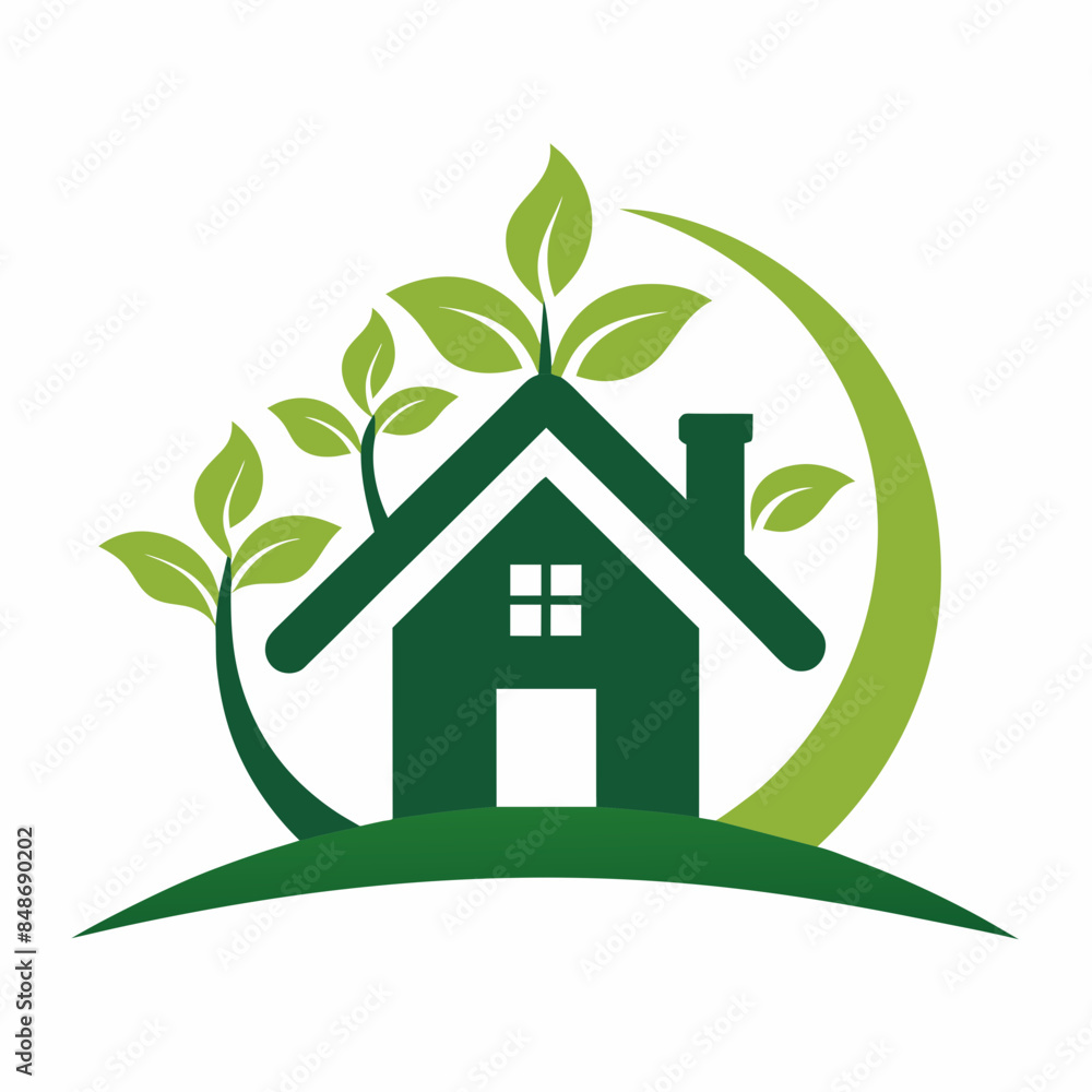 Home and tree nature logo template design vector illustration. Home and tree nature logo template design vector illustration.
