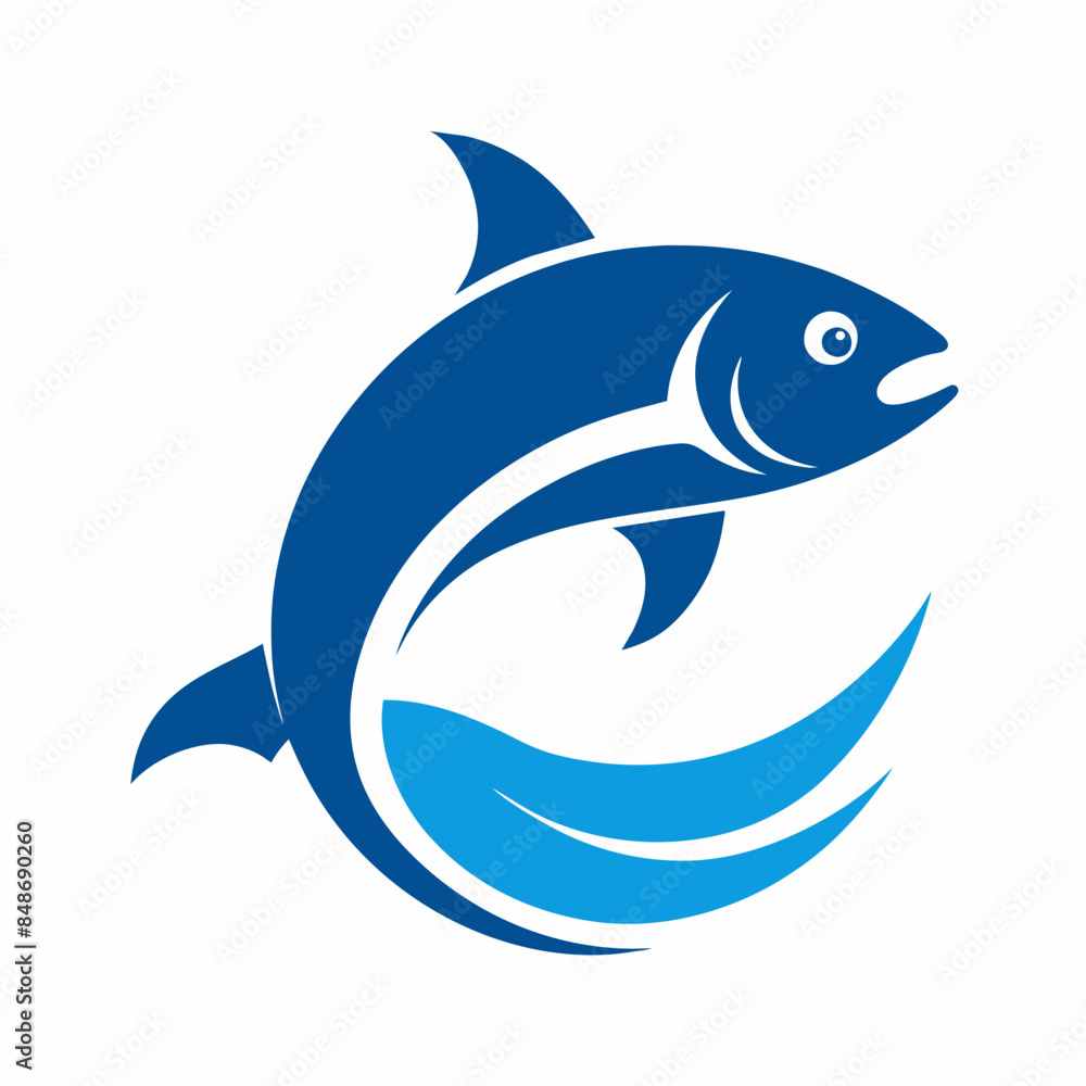 Fototapeta premium Fish logo icon design vector illustration template.