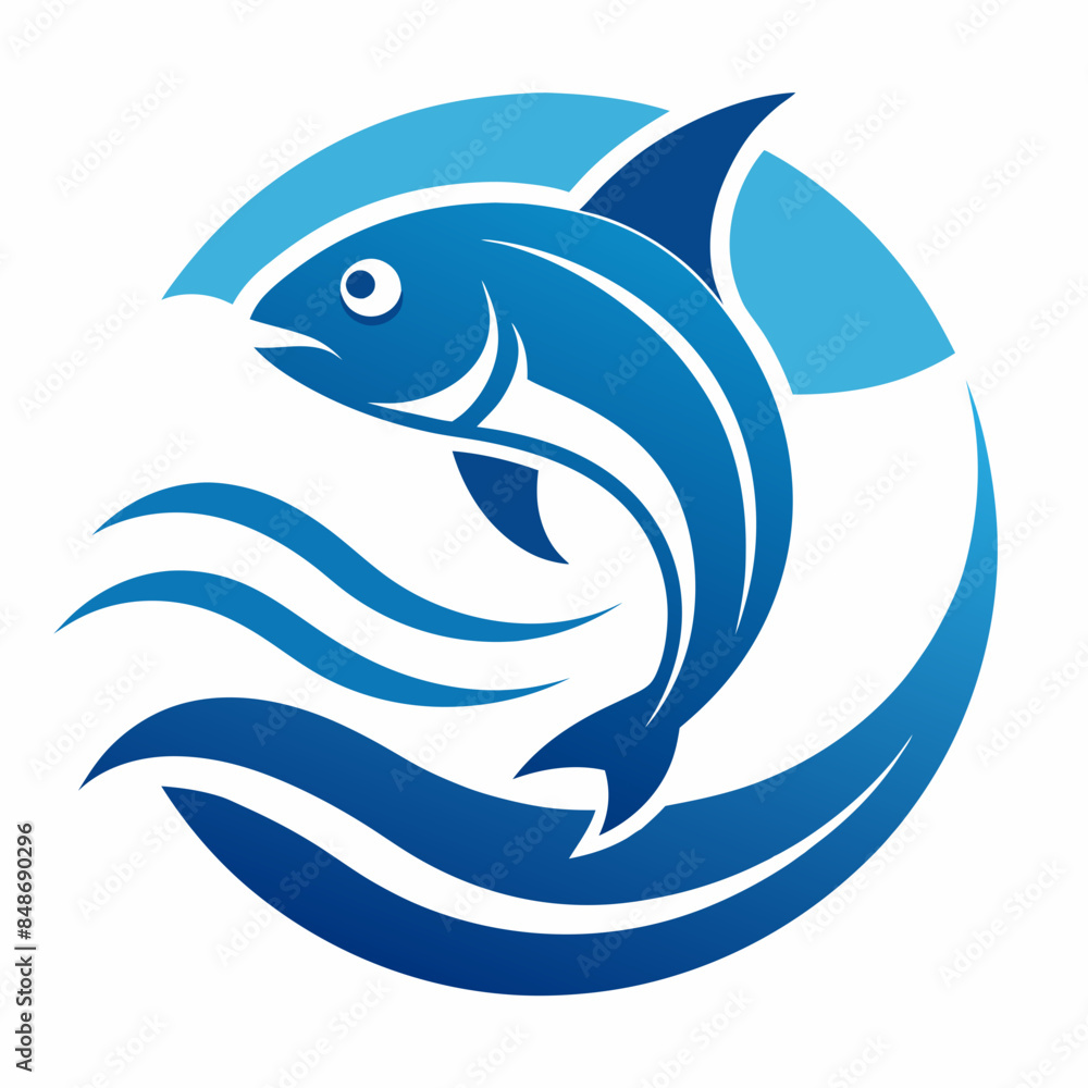 Fototapeta premium Fish logo icon design vector illustration template.
