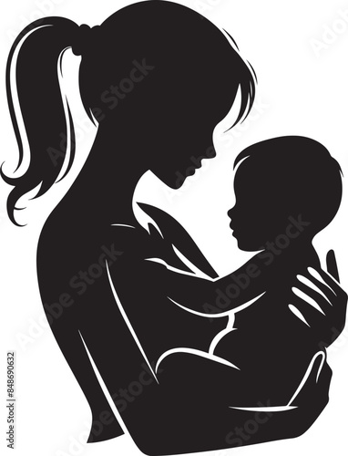 Wallpaper Mural Mothers Day Silhouette Vector Torontodigital.ca