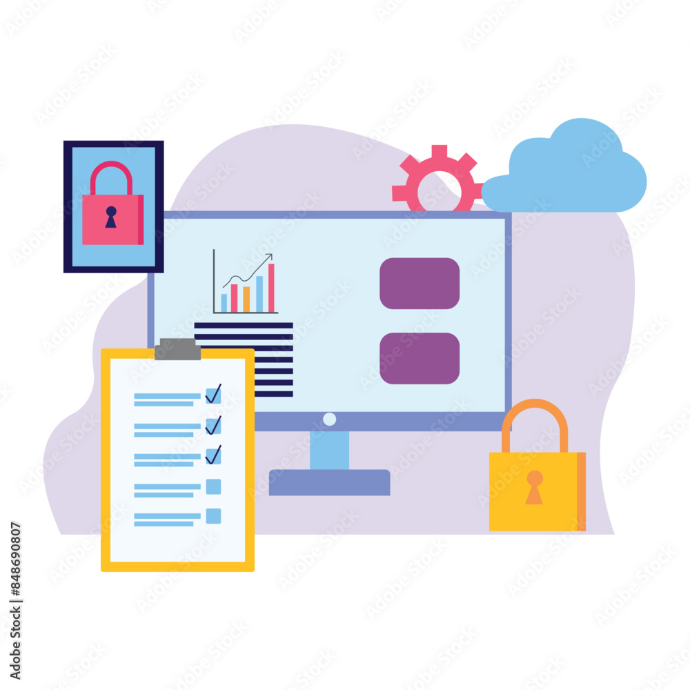 A chart showing the security of the account. A chart showing the security of the account.
