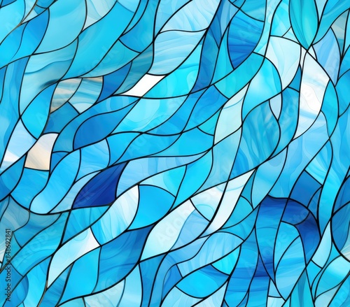 Blue stained glass background