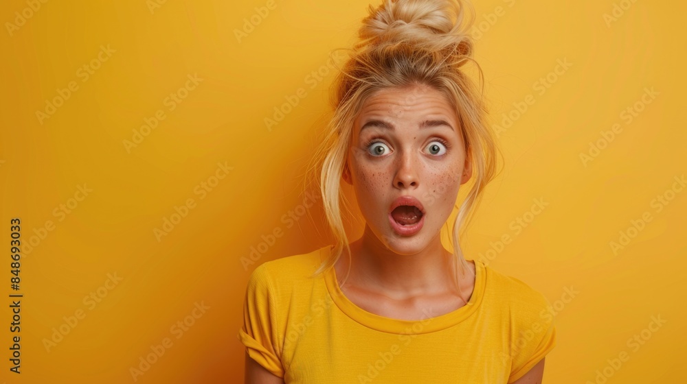 Surprised woman looking Surprised woman looking