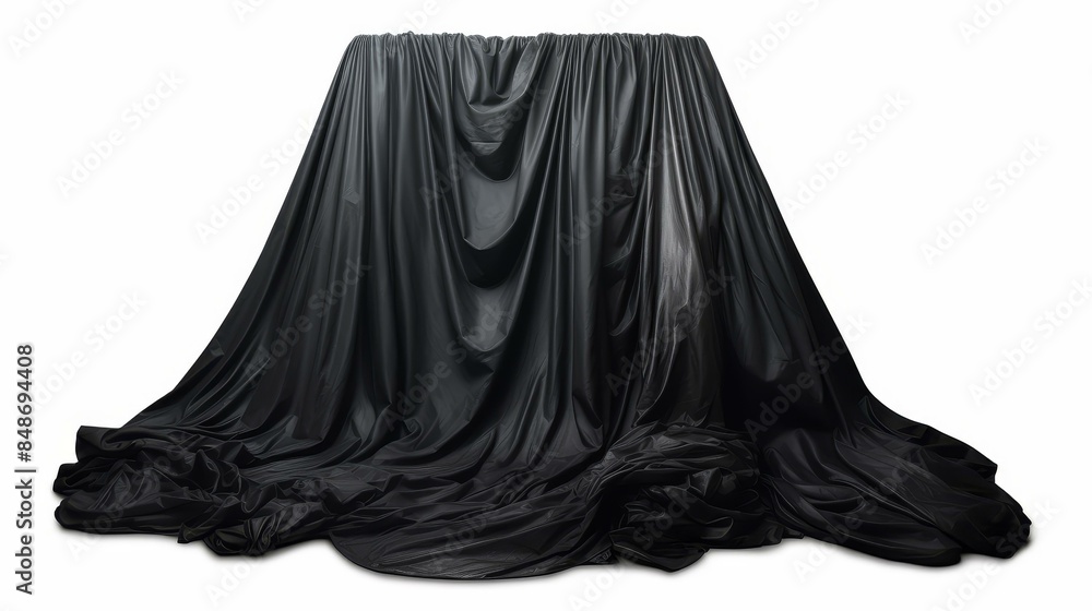 Unique, isolated black refuse bag image with strong visual contrast. Unique, isolated black refuse bag image with strong visual contrast.