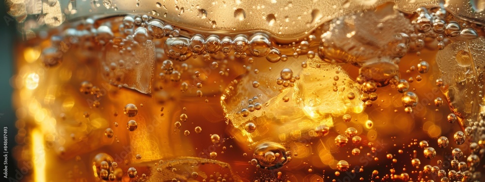 Condensation that accumulates in iced tea creating a refreshing image Condensation that accumulates in iced tea creating a refreshing image