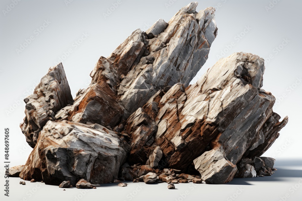 Rock isolated on white background Rock isolated on white background
