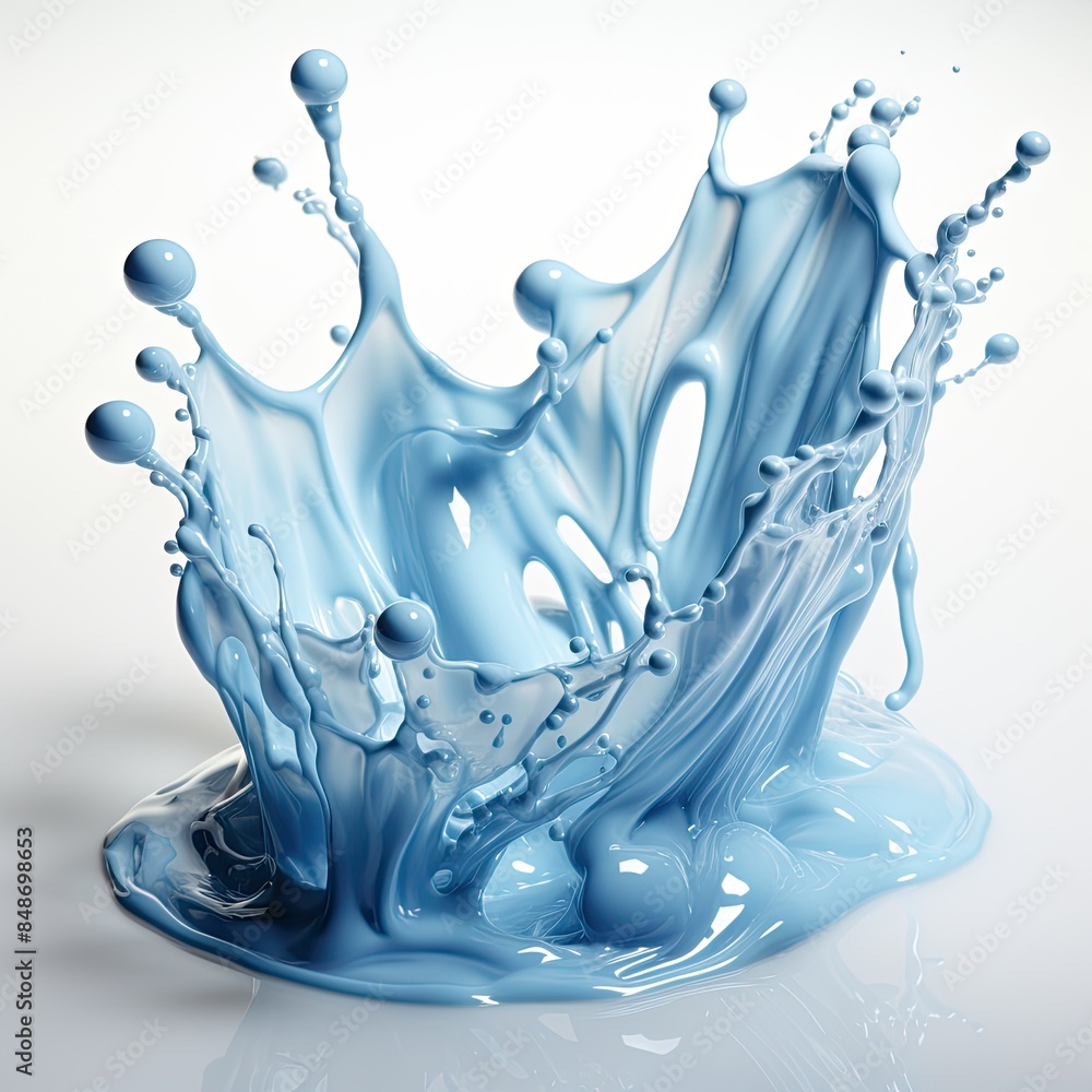 Splash effect high speed photography, isolated white background Splash effect high speed photography, isolated white background