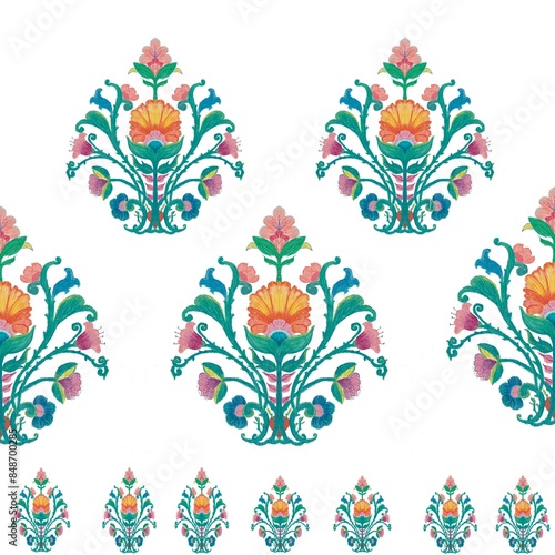 set of elements for design flowers pattern vector nature