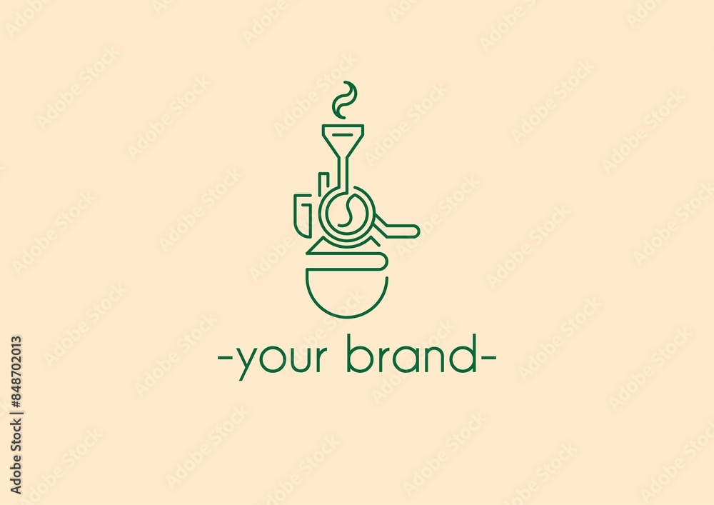 Coffee grinder machine logo with simple design Coffee grinder machine logo with simple design