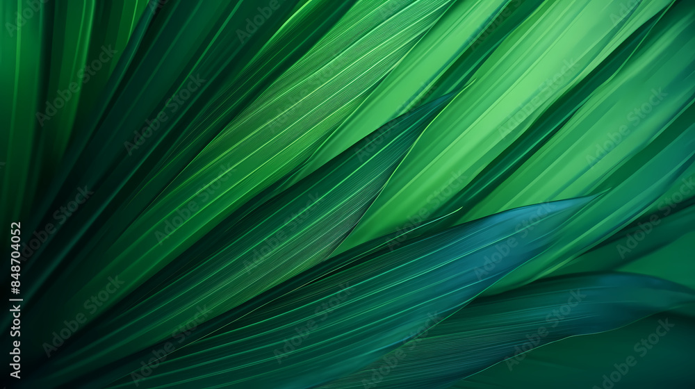 Fototapeta premium Close up of green leaves of palm tree
