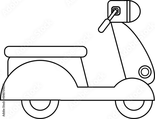 motorbike vehicle transportation illustration outline