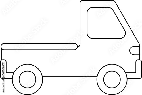 pickup truck vehicle transportation illustration outline