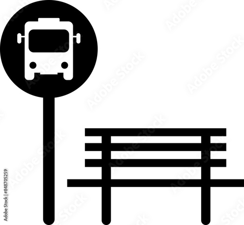 bus station vehicle transportation illustration sillouette