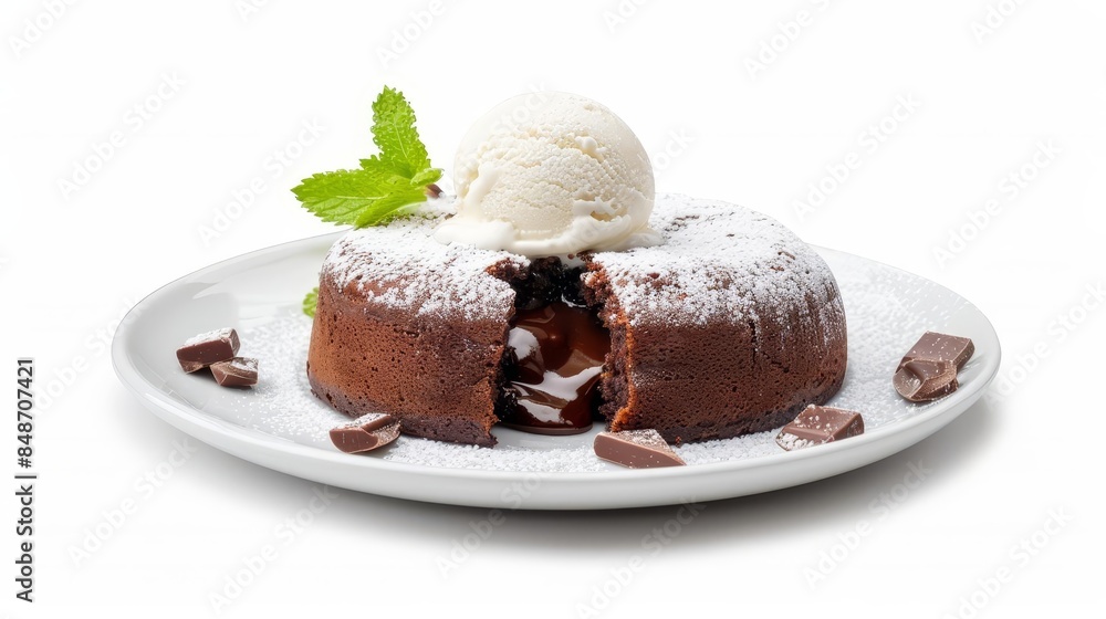 dessert with a scoop of ice cream on top dessert with a scoop of ice cream on top