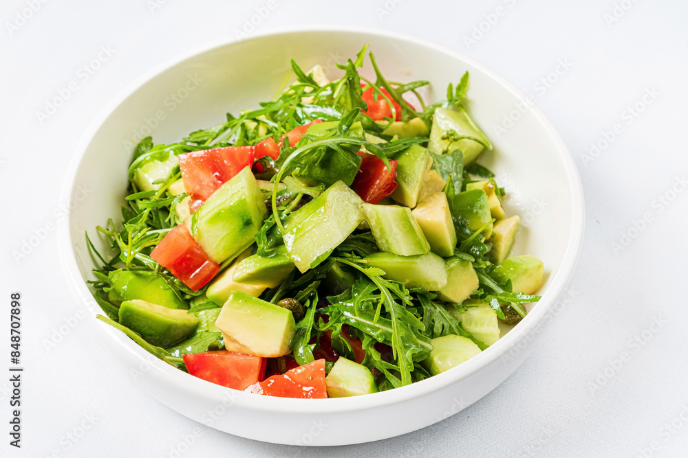 summer salad on the white summer salad on the white