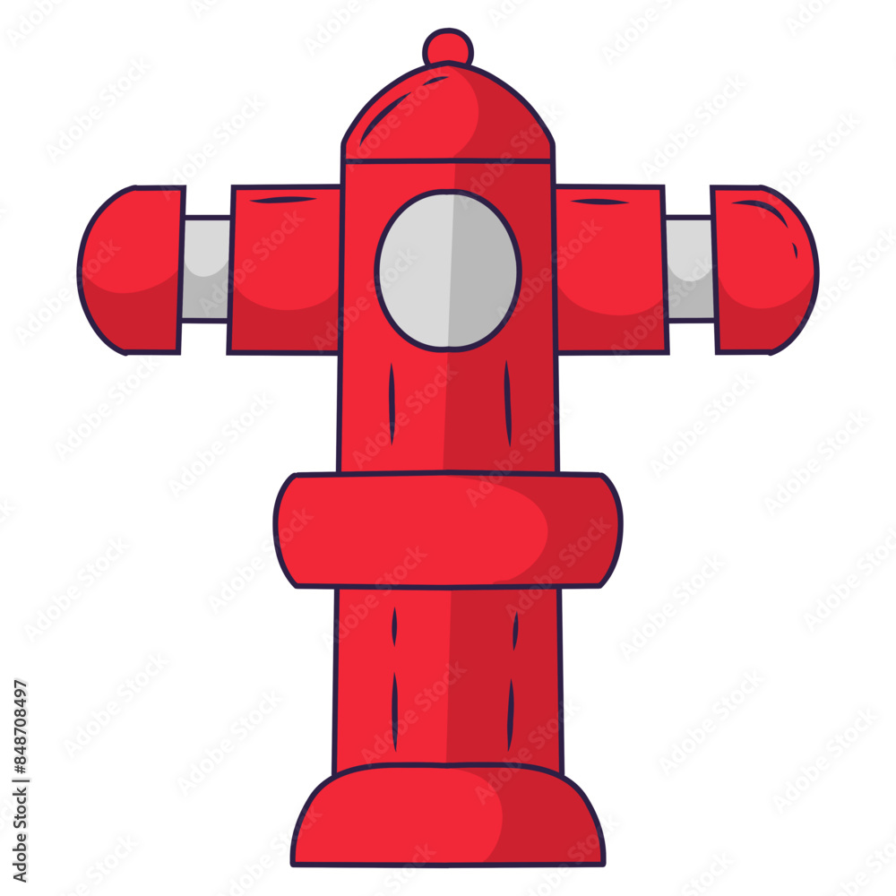 Firefighter Equipment Isolated on White Background. Vector Illustration in Cartoon Design and Shapes.