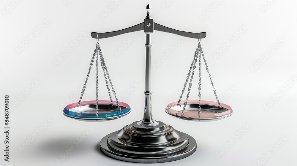 scale with two different colored scales on it