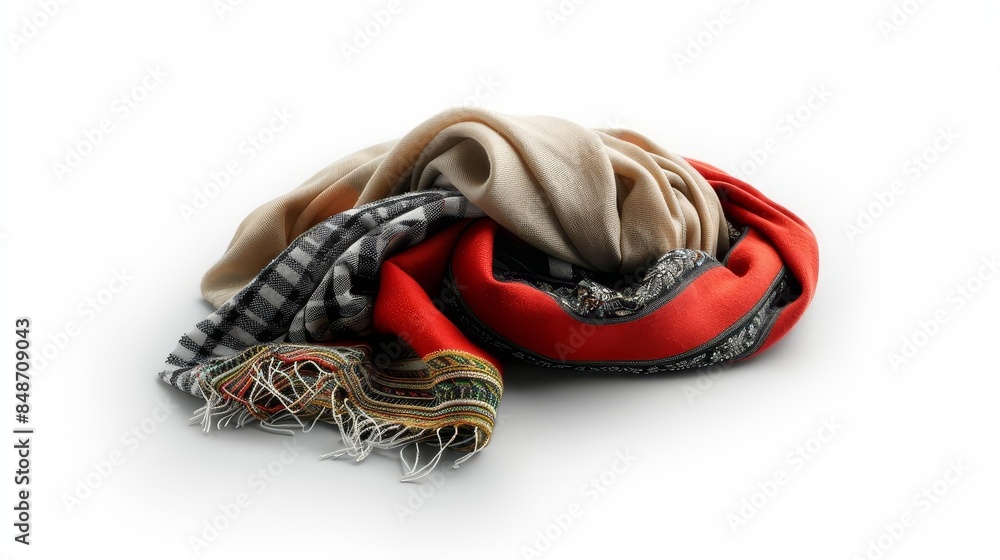 Naklejka premium scarf with a scarf loop on it