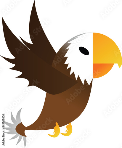 Eagle Animal Simple Flat Design Vector