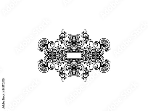 frame with floral elements