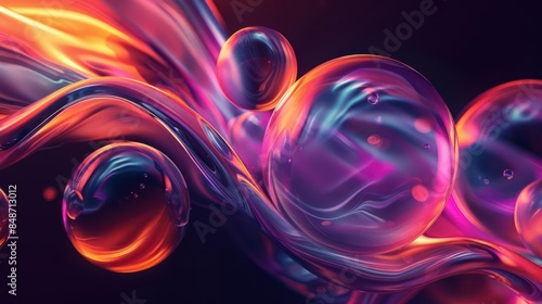 Ethereal Bubbles, A Spectrum of Vibrant Splendor