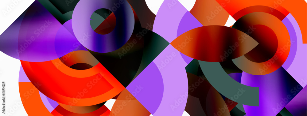 Circle geometric abstract vector background Circle geometric abstract vector background
