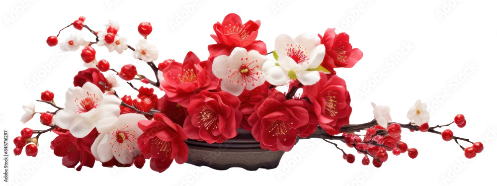 PNG Chinese new year blossom flower plant. PNG Chinese new year blossom flower plant.