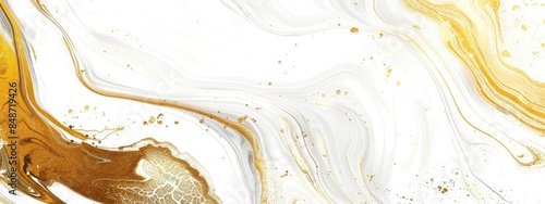 Panel kuchenny z motywem white and gold background with marbled texture