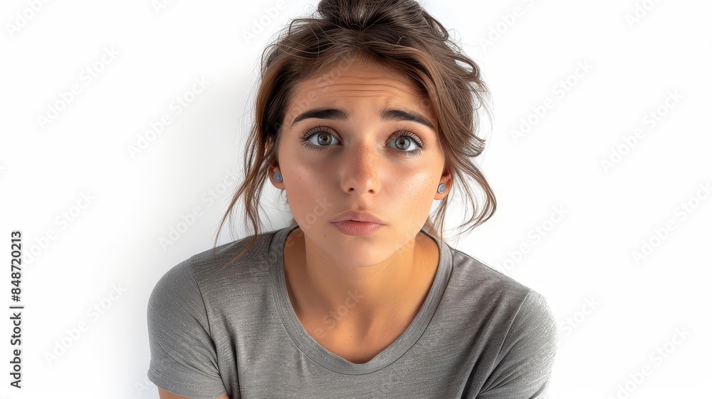 woman with a surprised look on her face woman with a surprised look on her face