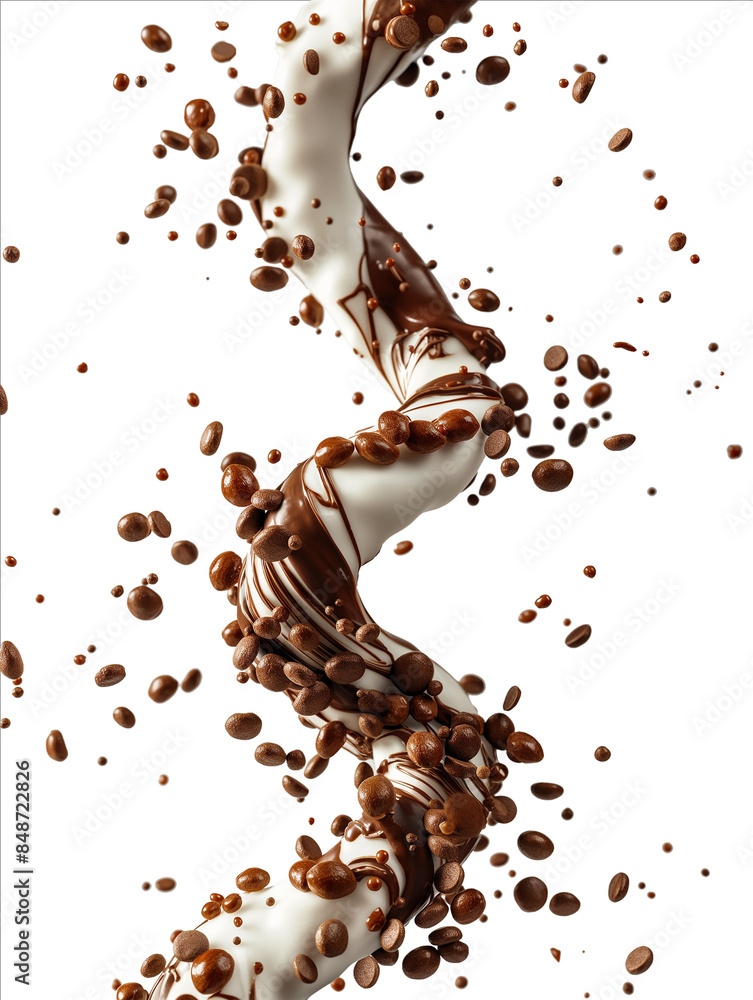 chocolate splash isolated on a white background chocolate splash isolated on a white background