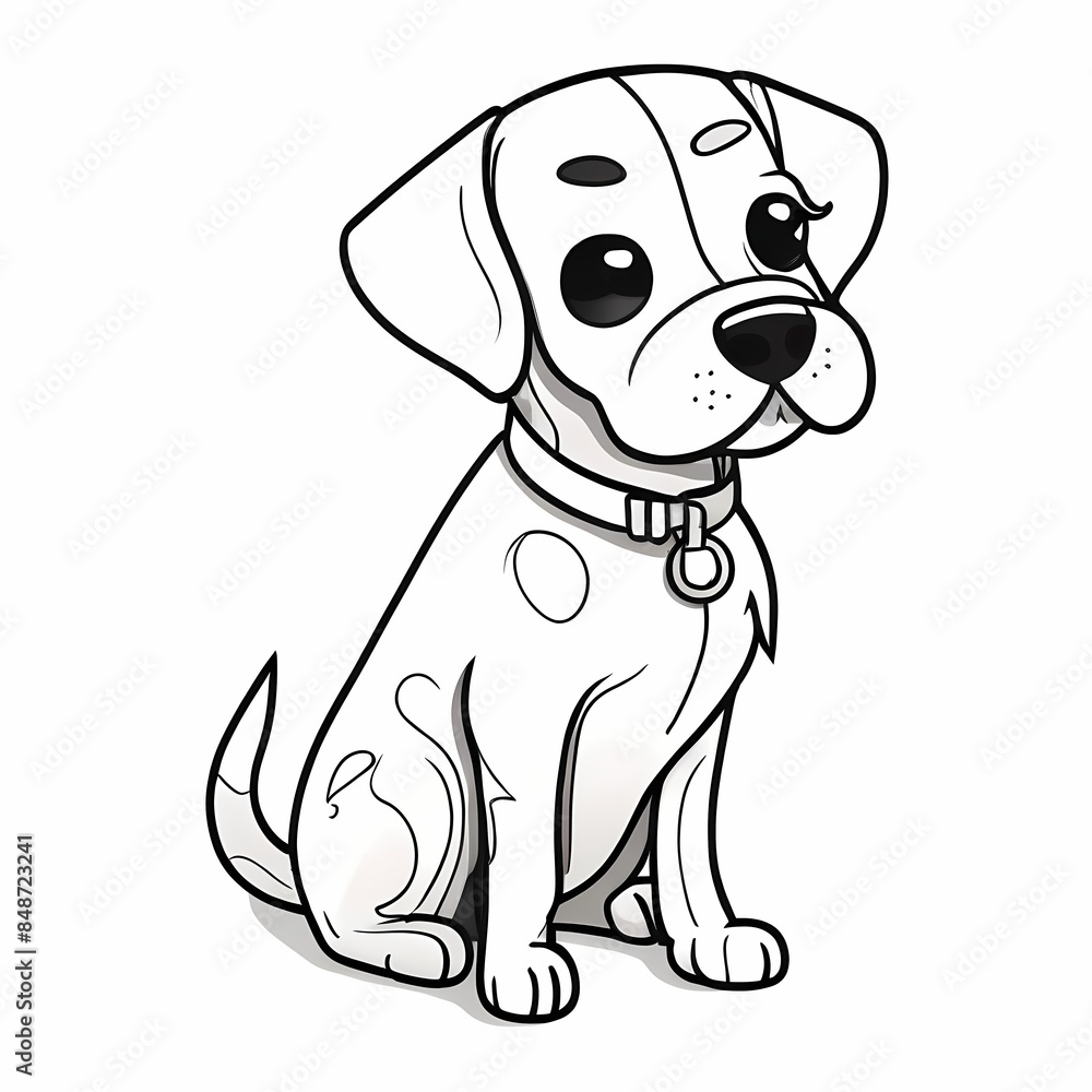 Fototapeta premium doodle dog illustration