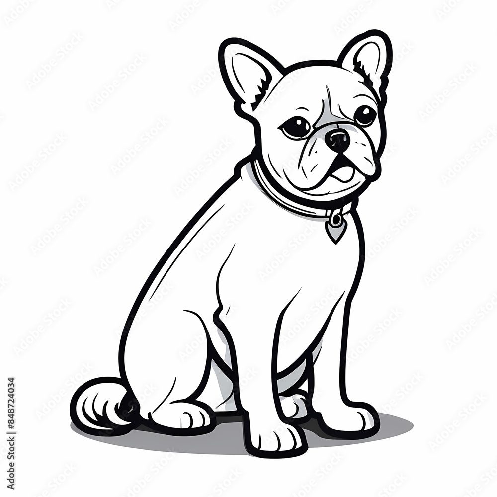 Fototapeta premium doodle dog illustration