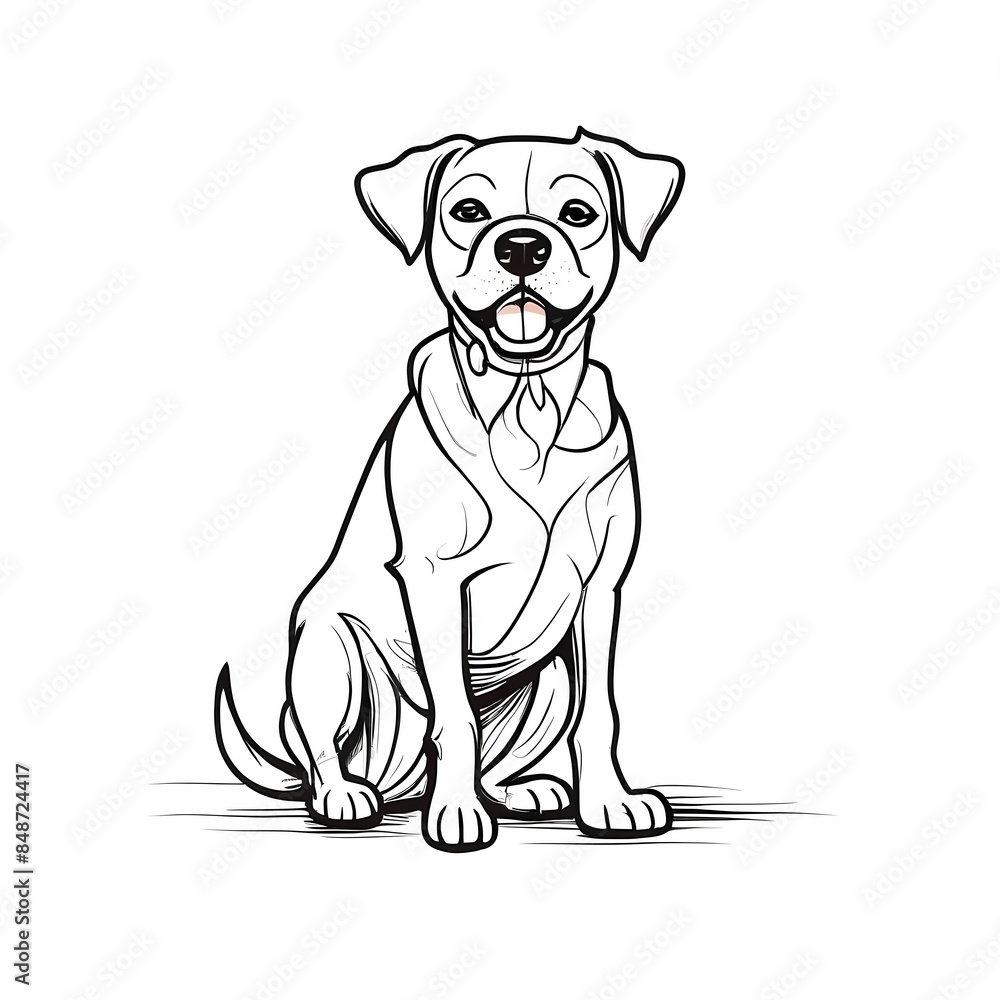 Fototapeta premium doodle dog illustration