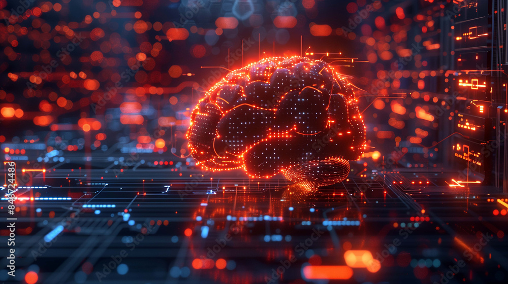 Cybersecurity protocols visualized in a detailed 3D rendering Cybersecurity protocols visualized in a detailed 3D rendering