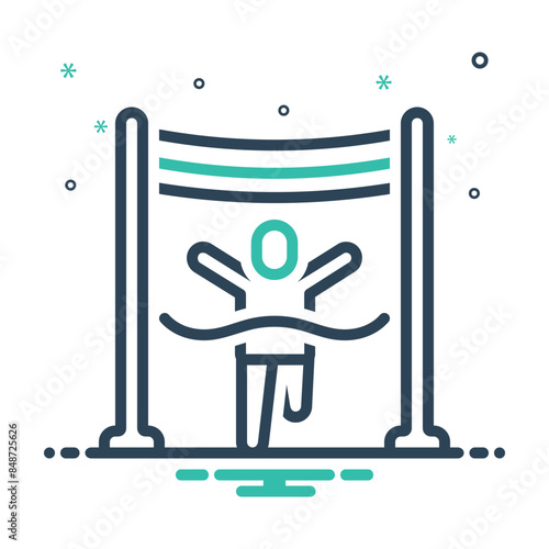 Mix icon for finish line  