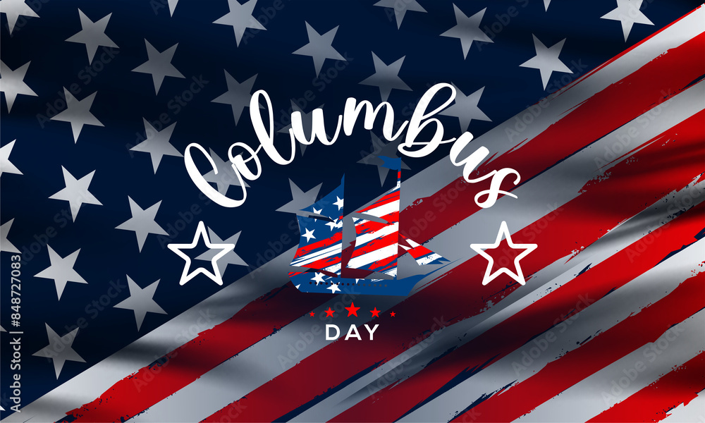 Happy Columbus Day , Columbus Day Celebration with the US flag, Ocean waves and Columbus ship - Holiday United States of America. We will be Closed on Columbus Day. Happy Columbus Day , Columbus Day Celebration with the US flag, Ocean waves and Columbus ship - Holiday United States of America. We will be Closed on Columbus Day.
