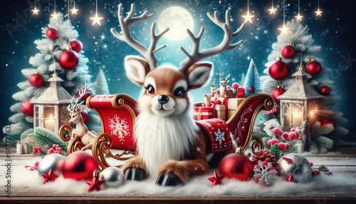 Christmas reindeer photo
