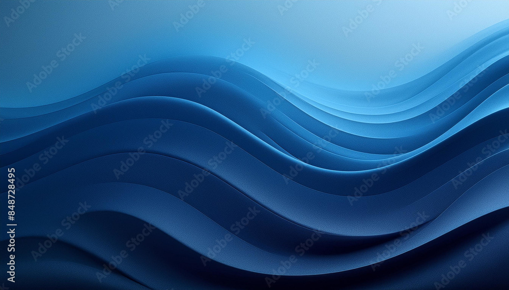 Fototapeta premium Grainy Elegance: Blurry Wave Pattern in Blue